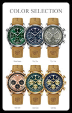 POEDAGAR Luxury Man Watch Quartz Waterproof Luminous Date Chronograph Leather Men Wristwatch Military Sports Men's Watches Reloj