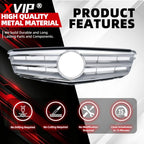 XVIP Chrome Silver Sport Style Racing Grille Bumper Grill For Mercedes Benz C-Class W204 2008-2014 C180 C200 C250 C280 C300 C350