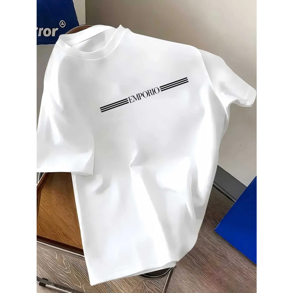 100% pure cotton men's luxurious brand letter print T-shirt, short-sleeved T-shirt, high-quality men's clothing, streetwear