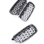 Kidney Front Racing Grille Chrome Black Silver Points Diamond Style Grill For BMW 3 Series F30 F31 2012-2019 320i 328i 330i 340i