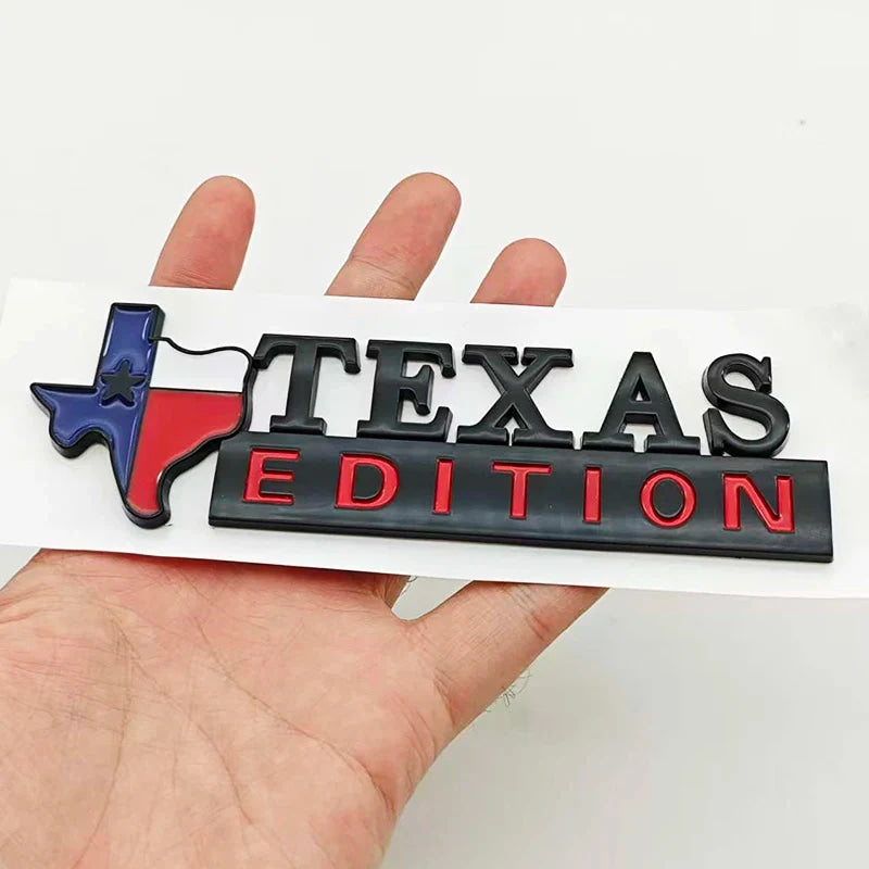TEXAS EDITION Logo Emblem ABS Car Badge Trunk Sticker For Ford Jeep Chevrolet Ram GMC Dodge Cadillac Lincoln Tesla Accessories