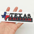 TEXAS EDITION Logo Emblem ABS Car Badge Trunk Sticker For Ford Jeep Chevrolet Ram GMC Dodge Cadillac Lincoln Tesla Accessories