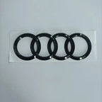 For AUDI S3 2010-2020 Car Front Grille Replace Emblem ABS Glossy Black Rear Badge Modified Sticker 4Ring Logo Sline Decoration