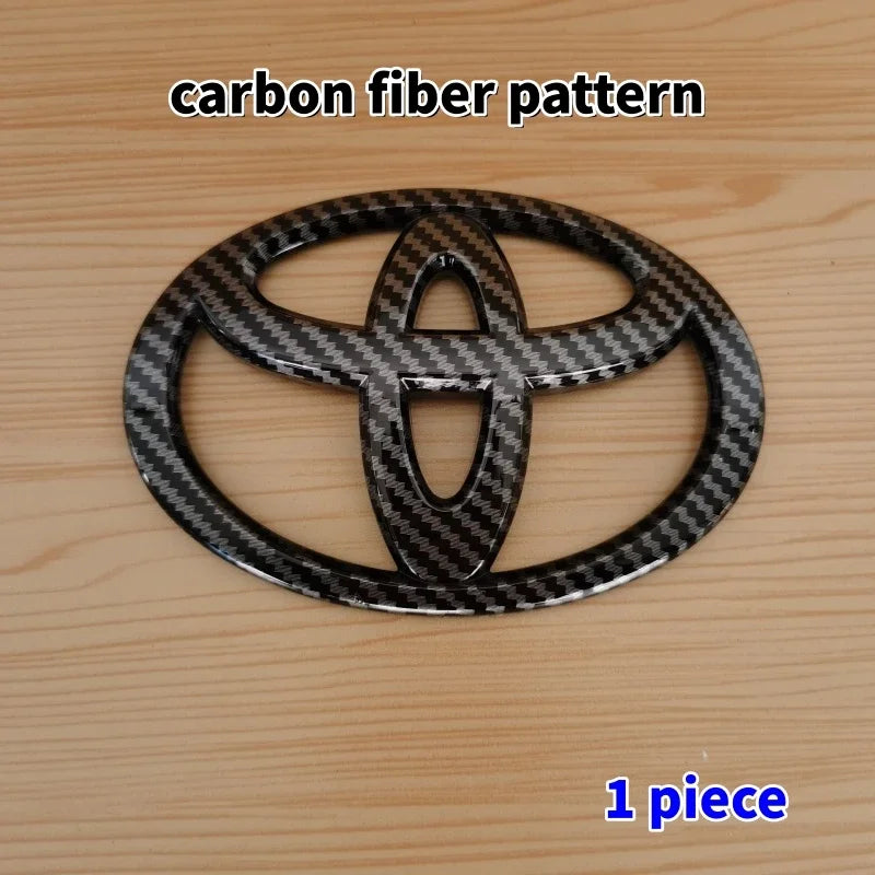 1pc 3D Car Emblem sticker For Toyota Front Grill Hood Rear Trunk Logo Corolla Camry RAV4 Hilux Yaris Prius Prado Badge Accessory