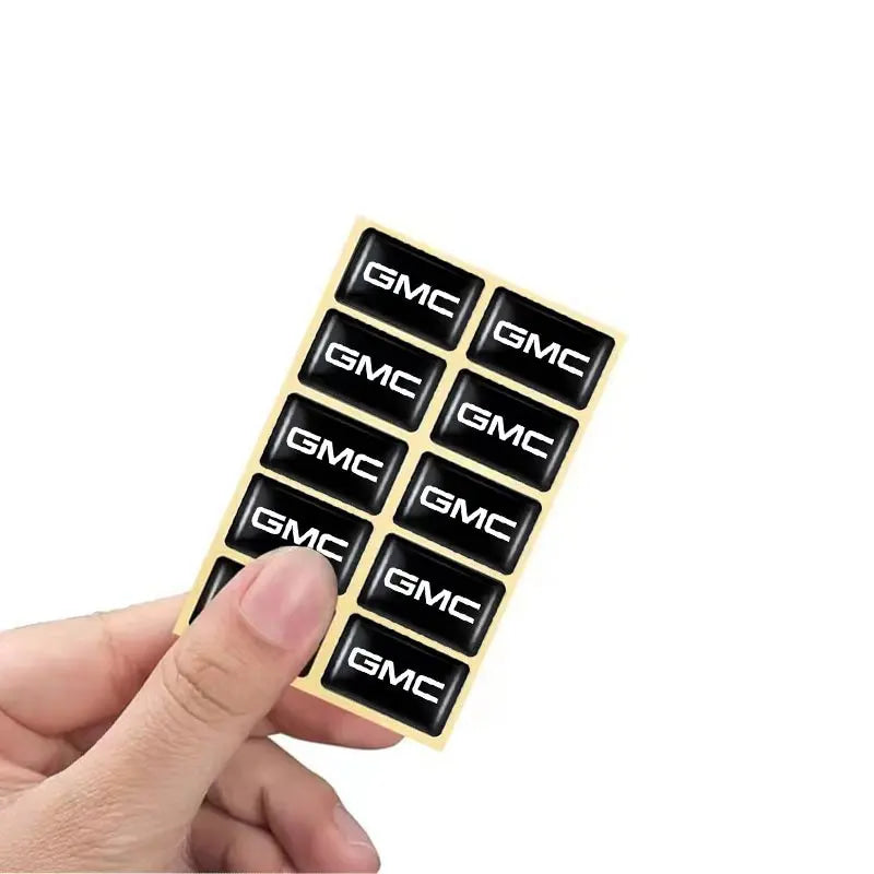 10Pcs Car 3D Epoxy Resin Emblem Interior Stickers Auto Accessories For GMC Terrain Sierra ornament 1500 Yukon Acadia