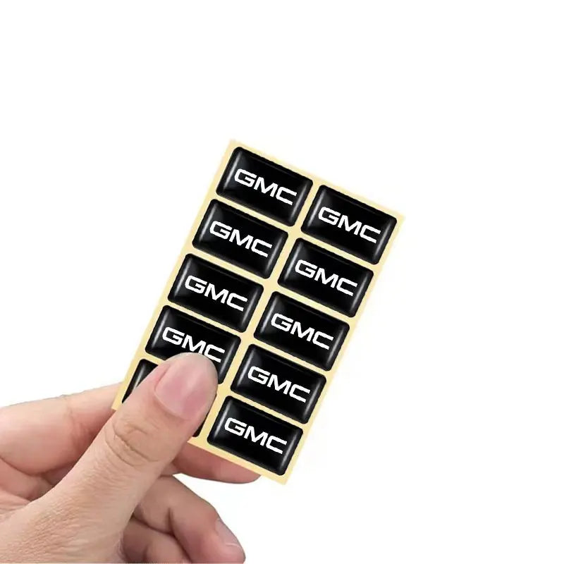10Pcs Car 3D Epoxy Resin Emblem Interior Stickers Auto Accessories For GMC Terrain Sierra ornament 1500 Yukon Acadia