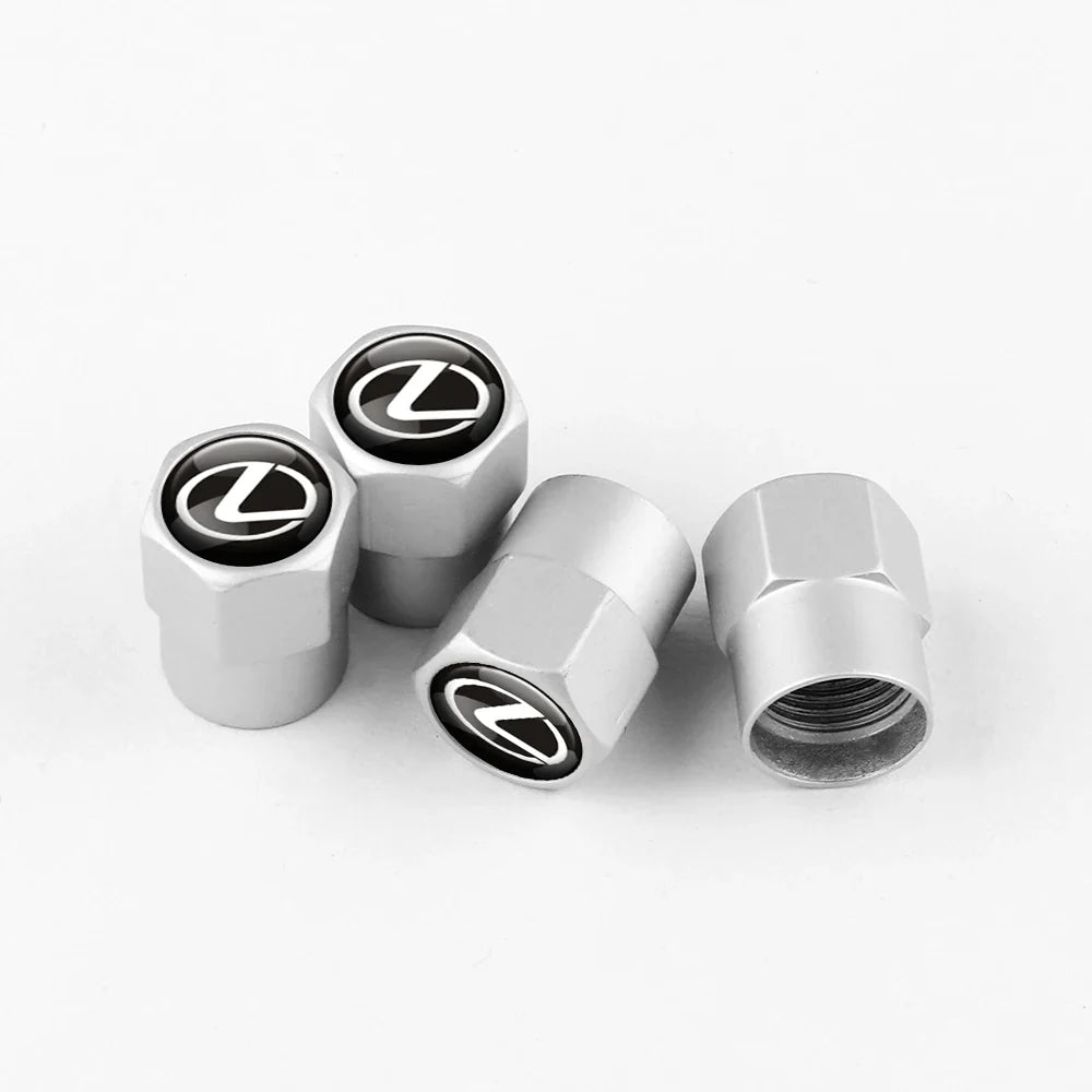 4PCS Car Wheel Tire Valve Caps Stem Case Cover Auto Accessories For Lexus CT200h ES250 ES300h NX300h RX350 IS250 IS200 GS300 450