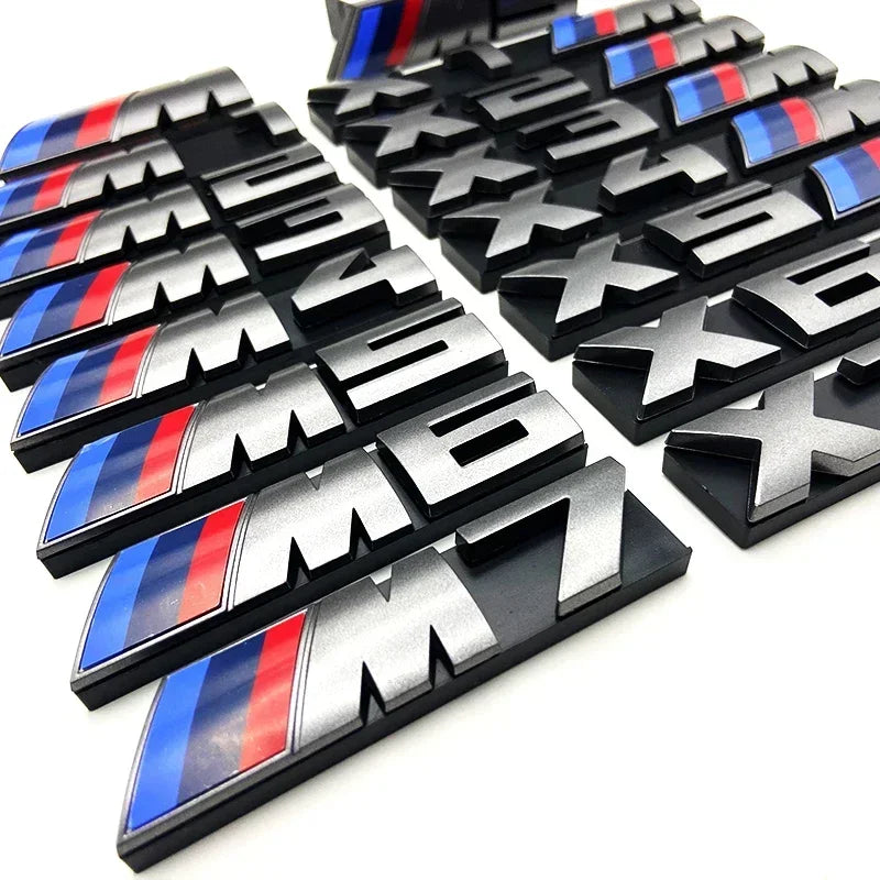 For BMW M Logo X1 X2 X3 X4 X5 X6 F48 G01 E84 E83 F39 F10 F30 G11 G07 G86 G80 G60 E60 E46 3D Car Front Grille Badge Emblem