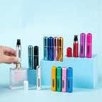 Mini atomizador de botella de Perfume recargable, pulverizador de aluminio, contenedor de líquidos portátil de viaje, herramienta dispensadora de cosméticos, 1 ud.