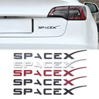 3D ABS Logo Letters Car Trunk Fender Side Badge Decal For Tesla Model Y/S/3/X Space X Emblem Sticker Accessory