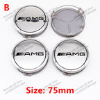 4pcs 56mm 75mm Car Wheel Center Hub Caps Cover Auto Accessories Mercedes Benz Amg C180 C200 C260 W108 W124 W126 W140 W168 W176