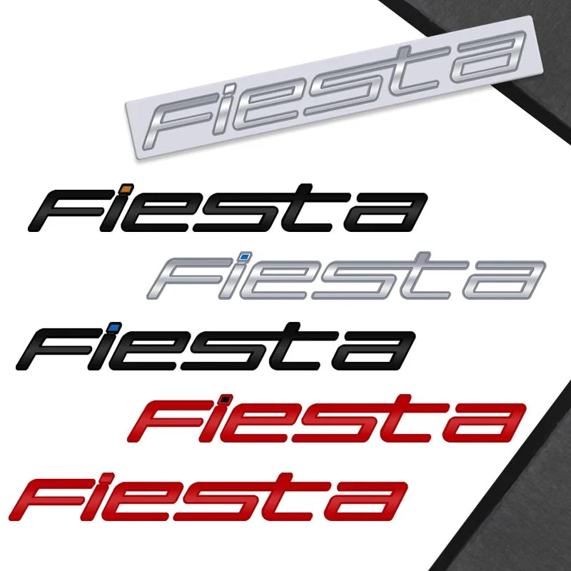 1PCS Metal Letter For Fiesta Ford 3D Emblem Car Rear Trunk Decals Lettering Badge Auto Accessories Styling