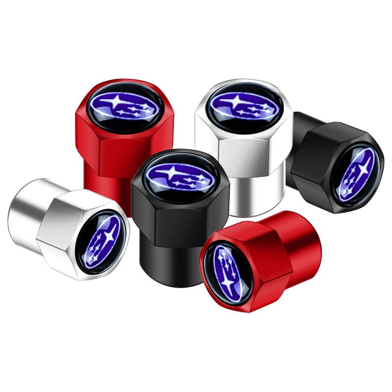 wheel tire Valve Cap Car+accessories Alloy For Subaru WRX STI Tribeca Crosstrek XV Forester BRZ Impreza Smart Outback stickers