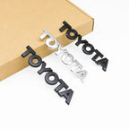 3D ABS TOYOTA Letters Emblem Rear Trunk Badge Logo Nameplate Sticker Black Chrome For Hilux Highlander Yaris RAV4 Camry Corolla