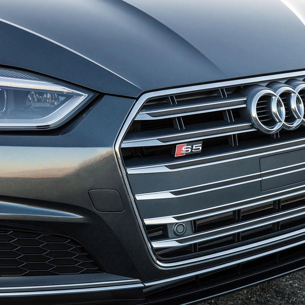 1pc ABS For Audi S4 S3 S5 S6 S7 S8 Letters Car Front Grille Hood Badge Emblem Logo Stickers Auto Exterior Decoration Accessories