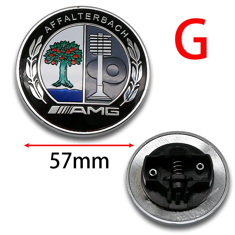 57mm 3D ABS Car Front Engine Hood Bonnet Flat Emblem Badge Universal For Auto Sedan SUV Coupe Exterior Tuning Styling Trim 1PC