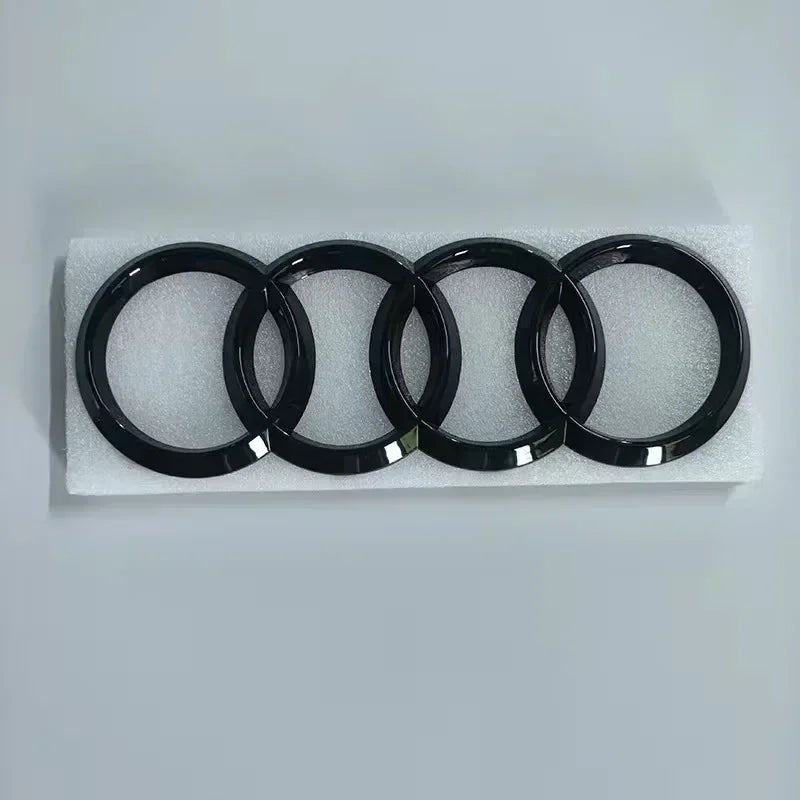 For AUDI S5 2010-2019 4Ring logo ABS Black Car Hood Front Grill Emblem Rear Trunk Badge Sticker S5 Audi Sport Sticker