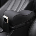 Almohadilla para reposabrazos de coche, cojín de protección de consola Central de cuero para coche, caja de almacenamiento de reposabrazos de espuma viscoelástica gruesa con bolsillo