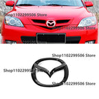 Mazda 3 sport glossy black ABS Car Front Grille Eemblem Rear Trunk Badge Sticker For 2008-2013 Mazda 3 Logo Accessories