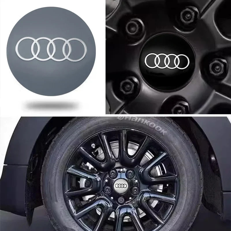 4Pc 56mm Car Wheel Center Hub Cap Rim Cover Emblem Stickers For Audi sline Rs A4 B7 B8 B9 A3 8P 8L 8V A5 A6 C6 C5 C7 A1 A7 A8 Q2