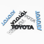 3D ABS TOYOTA Letters Emblem Rear Trunk Badge Logo Nameplate Sticker Black Chrome For Hilux Highlander Yaris RAV4 Camry Corolla