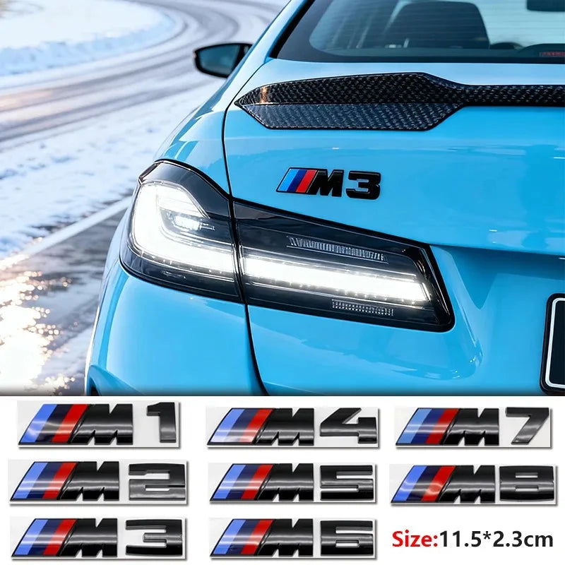3D ABS M Emblem Trunk Lid Sticker For BMW M1 M2 M3 M4 M5 M6 M7 M8 E46 E36 E34 F10 E90 F30 E60 E53 E30 E92 E Series