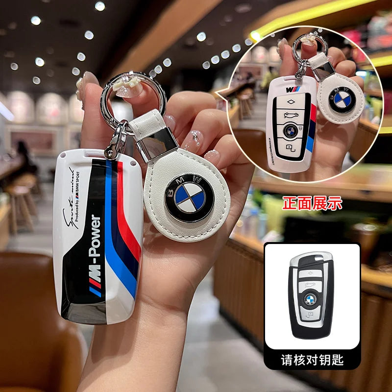 M-Power Logo Car Key Case Cover For BMW 530i 550i 320i 1 2 3 4 5 Series 118i 225i M240i F20 F21 F30 F31 F25 F01 F02 Accessories