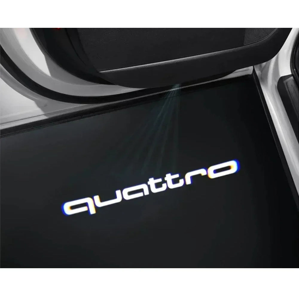2PCS LED Car Door Welcome Logo Light Projector Lamp For Audi Sline S3 S4 S5 S6 S7 RS Quattro Q7 Q5 Q3 A4 B8 8P A3 A6 C7 A5 A6