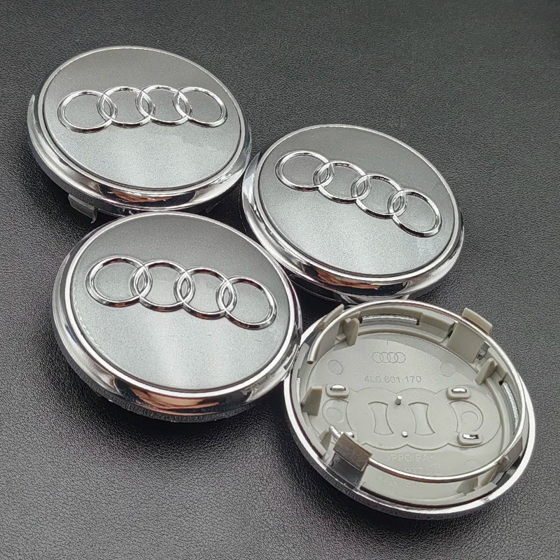4pcs 60mm 61mm 68mm  Audi Hub Caps Car Wheel Center Caps  For Audi A1 A2 A3 A4 A5 A6 A7 A8 S3 S6 Q3 Q5 Q7 Accessories