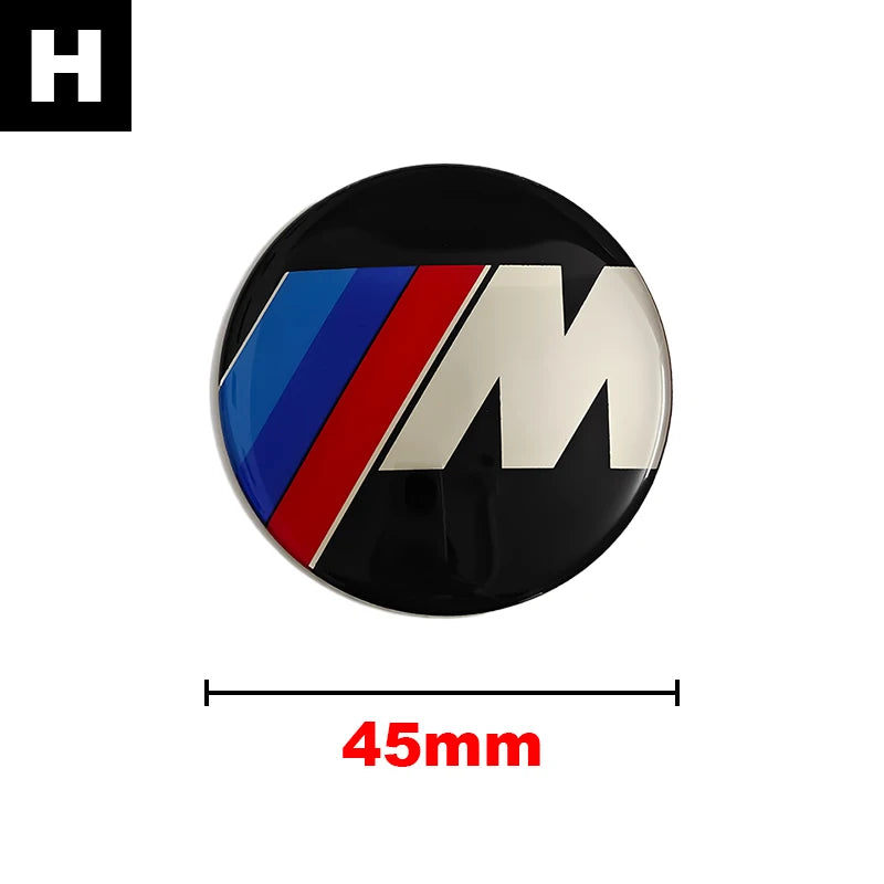 45mm 47mm Steering Wheel Center Emblem Badge Sticker For BMW E39 E46 E60 E87 E90 E92 F10 F20 F30 G20 Interior Decoration