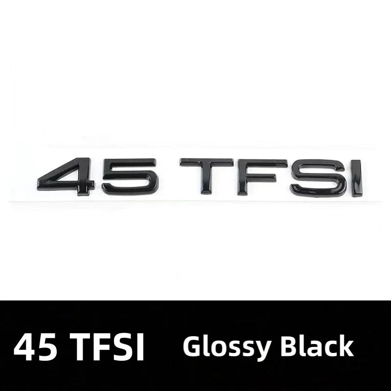 Car Rear Trunk Emblem Sticker For Audi A3 A4 A5 A6 A7 A8 Q3 Q5 Q7 Original Size Quarrto Sline Emblem ABS Black Refit Accessories