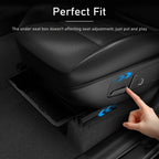 TPE Under Seat Storage Box For Tesla Model Y Juniper 2025 Center Console Organizer Bin Front Backseat Bag Trash Tray Accessories