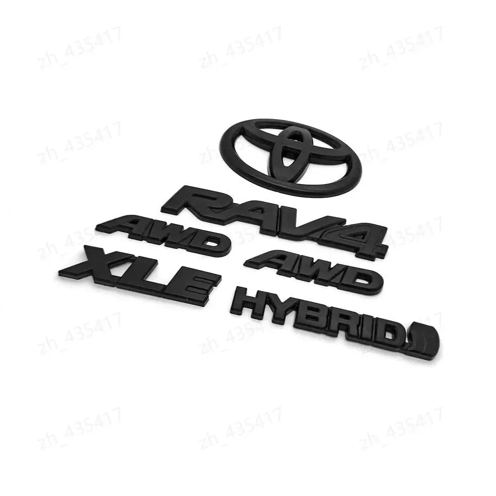 Overlays NEW 2019-2024 Suitable for Toyota Rav4 XLE XSE AWD Hybrid Matte Blackout Emblems Kits