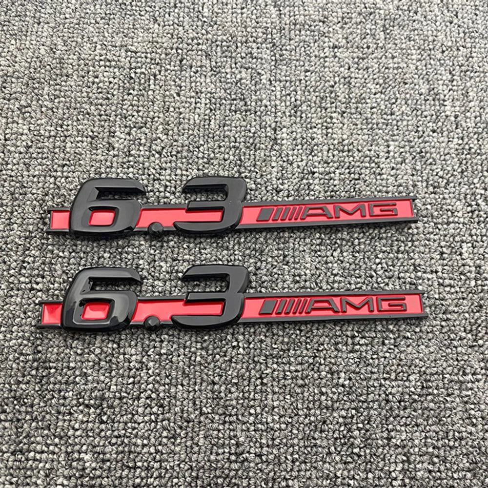3D ABS Car Styling Logo 3.2 5.5 6.3 6.5 AMG Badge Fender Side Rear Trunk Sticker for Mercedes Benz A CLA GLC W108 W222 C180 W190