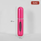 Mini atomizador de botella de Perfume recargable, pulverizador de aluminio, contenedor de líquidos portátil de viaje, herramienta dispensadora de cosméticos, 1 ud.