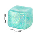 Maltose Cube Stress Squeeze Toy D ecompression Small Ice Cubes Anti Stress Slow Rebound Polar Light Colorful Squeeze TPR Block