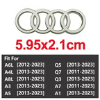 For Audi Alloy Car Steering Wheel Emblem Replaced Sticker A6 A6L A3 A4L A5 A7 A8L A1 Q6 Q7 Q8 TT S5 S7 S8 RS7 RS6 Side Decals