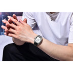 RollsTimi 2026 New Men's Watches Top Brand Luxury Oval Quartz Watch For Men Fashion Watch Man Waterproof VH31 Clock Gift Leathe