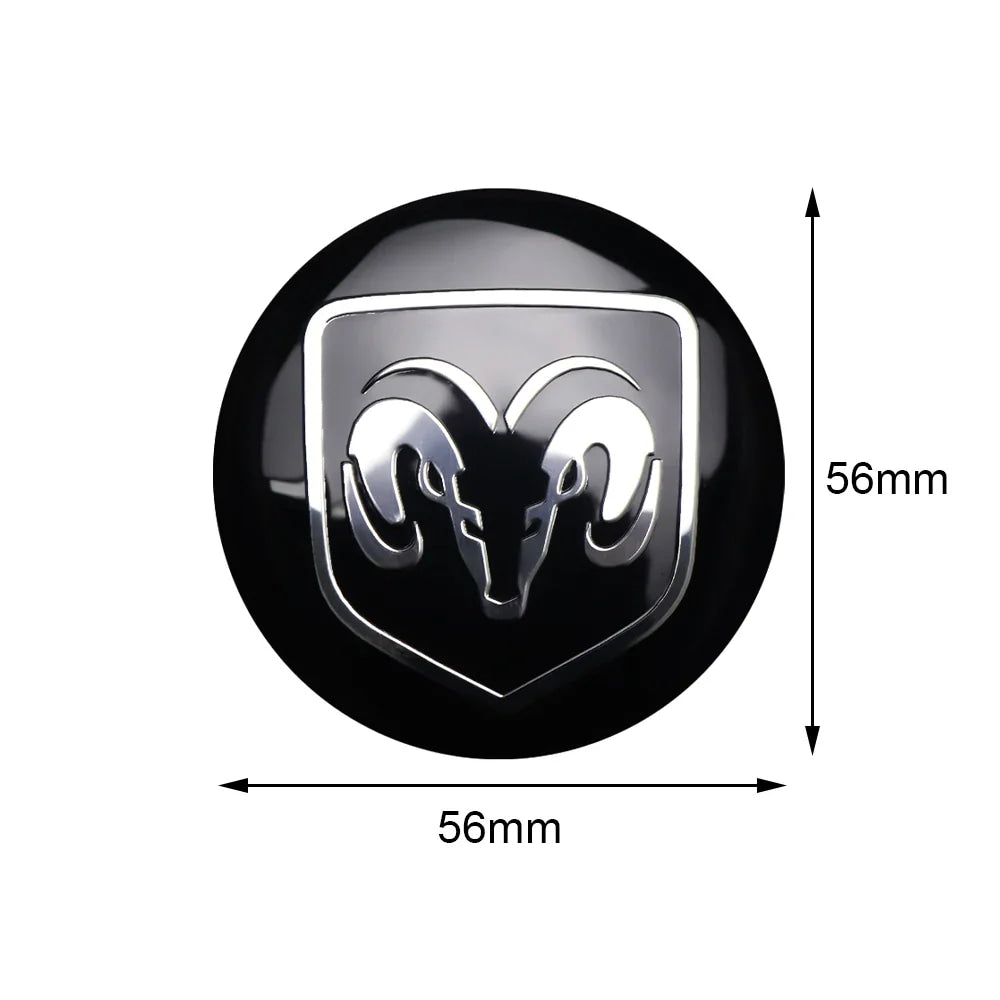 56MM Car Wheel Center Cover Sticker Hub Cap Accessories For Dodge Durango Caliber Dakota Neon SRT SXT Nitro Avenger Dart Viper