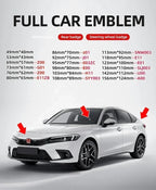 3D Chrome 'H' Emblem for Honda - Steering Wheel Badge ABS Car Front Grill Trunk Sticker Auto Styling Accessories