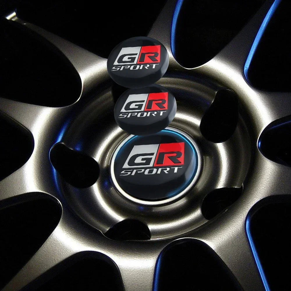 4Pcs 60MM Car Wheel Center Hub Caps Badge Tire Rim Covers For Toyota Fortuner Chr Verso Prius Hiace Yaris TRD Corolla GR Sport