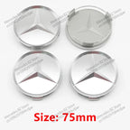 4pcs 56mm 75mm Car Wheel Center Hub Caps Cover Auto Accessories Mercedes Benz Amg C180 C200 C260 W108 W124 W126 W140 W168 W176