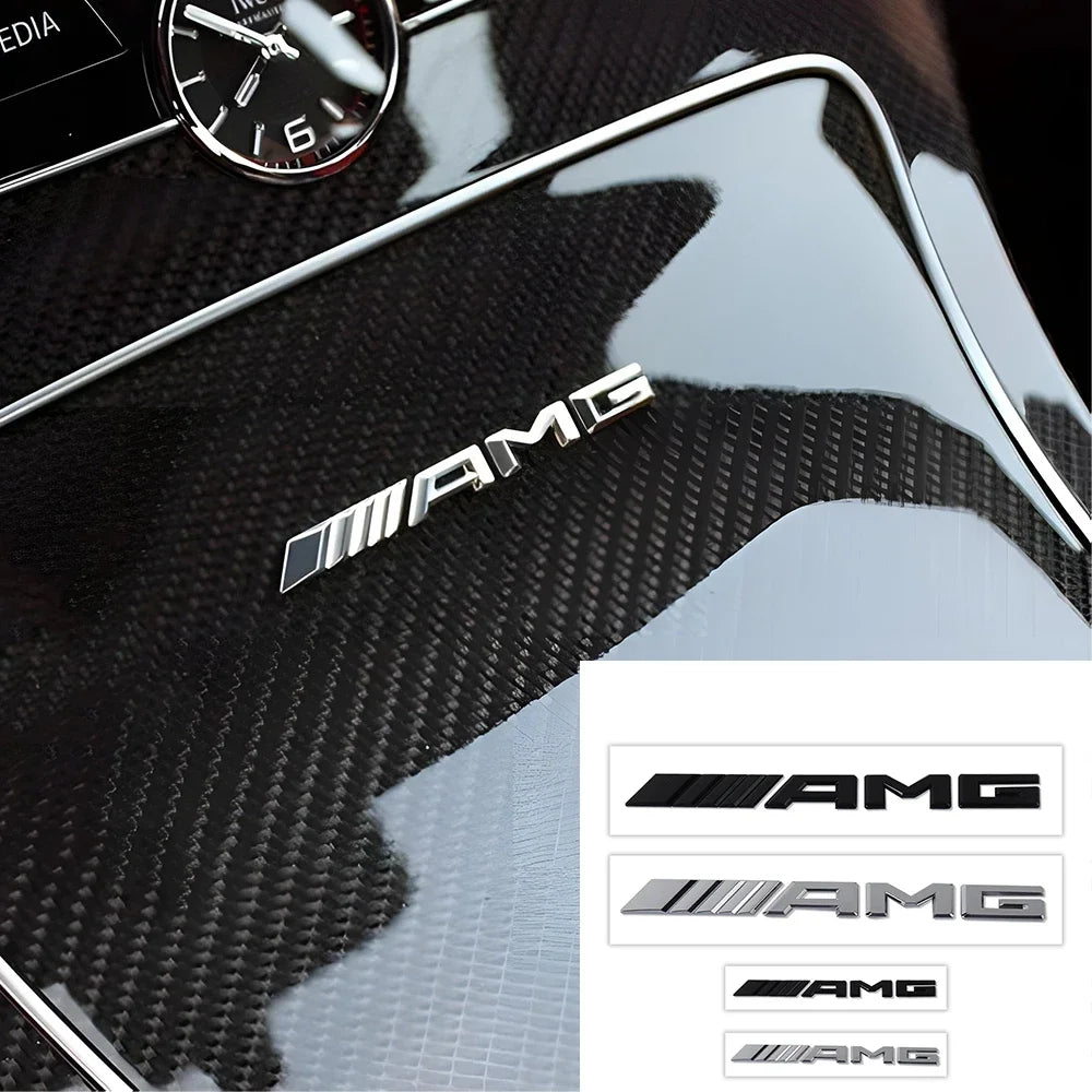 1pc 3D ABS Car Rear Trunk Badge Decal Letters Sticker For Mercedes Benz AMG A B C E G CLA C63 C63S E53 GT SLK W176 W205 W177