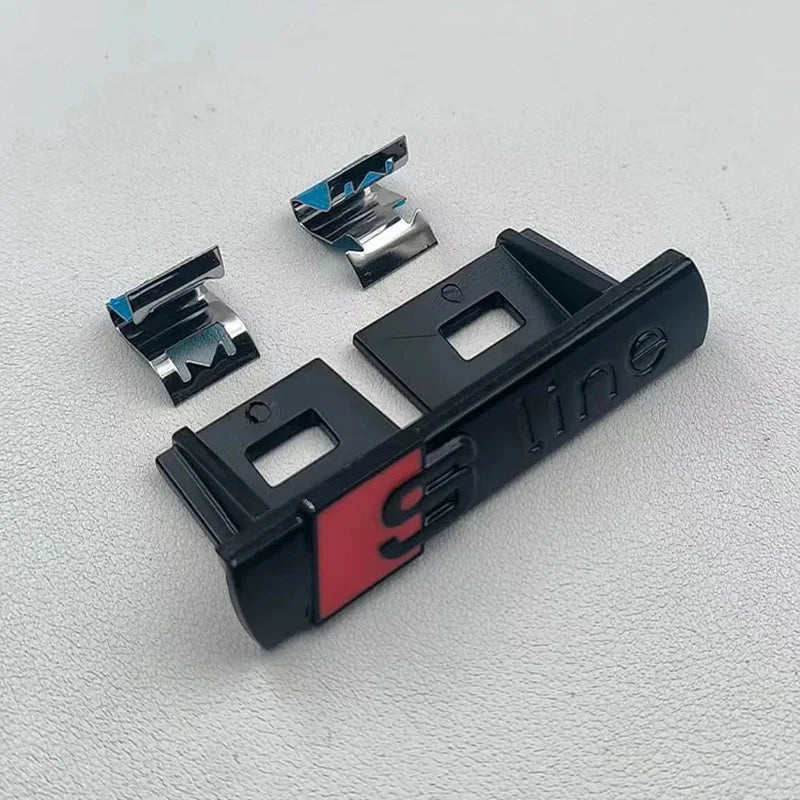 NEW Audi Sline Metal Logo Car Sticker Aluminum Emblem For Audi S Line Quattro A1 A3 A4 A5 A6 A7 A8 Q2 Q3 Q5 Q6 Q7 Q8 Accessories