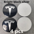 Tesla Model 3/Y/S/X 4Pcs 56mm Hub Cap Logo Stickers - Waterproof Durable Wheel Center Decals Car Protector Accessories