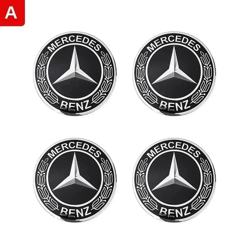 56mm 60mm 65mm 75mm Car Wheel Center Hub Caps Cover Rim Exterior Sticker For Mercedes Benz A B C E Class GLC GLK GLE GLA CLA GLB