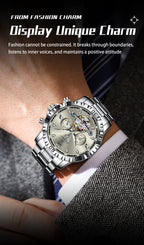 POEDAGAR Luxury Men Wristwatch Hollow Tourbillon Luminous Date Week Man Clock Automatic Mechanical Stainless Steel Men's Watches