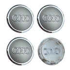4pcs For Audi Q3 Q4 Q5 Q7 S3 S4 S5 S6 S7 TT A1 A2 A3 A4 A5 A6 A7 Q2 60mm 61mm 68mm 69mm Car Wheel Center Cap Hub Covers Badge