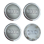 4pcs For Audi Q3 Q4 Q5 Q7 S3 S4 S5 S6 S7 TT A1 A2 A3 A4 A5 A6 A7 Q2 60mm 61mm 68mm 69mm Car Wheel Center Cap Hub Covers Badge