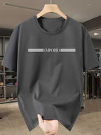 100% pure cotton men's luxurious brand letter print T-shirt, short-sleeved T-shirt, high-quality men's clothing, streetwear